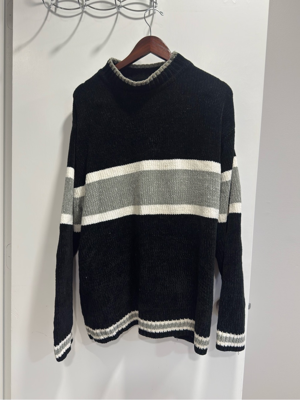 Vintage y2K DISS Knit Sweater Oversized Striped Skater Grunge Made in Korea